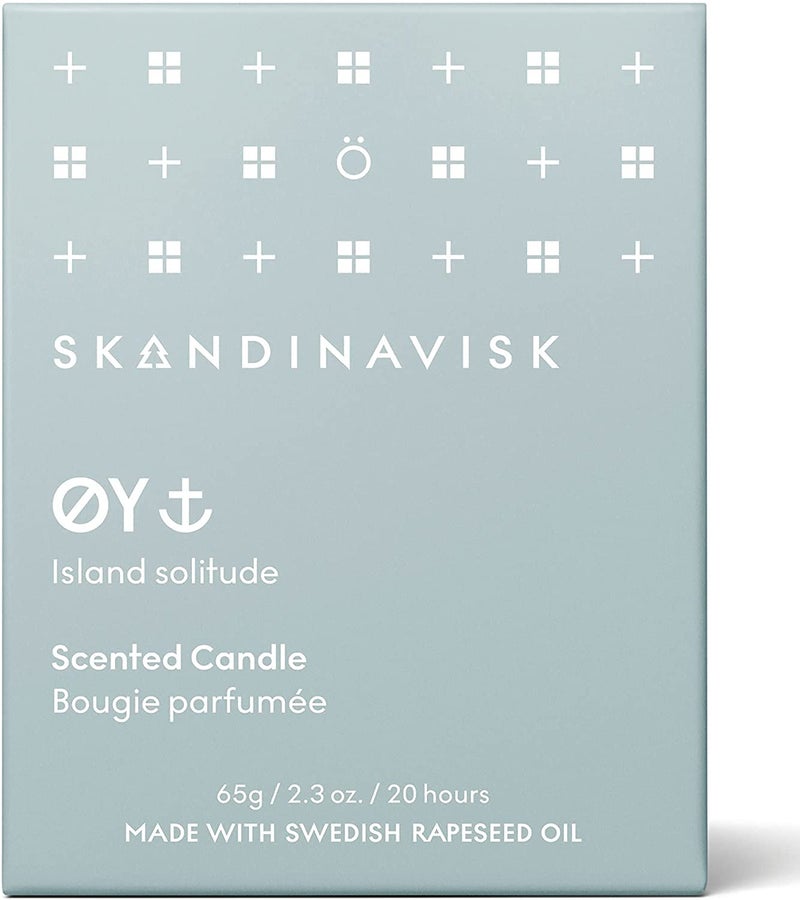 Skandinavisk Y 'Island' Mini Scented Candle. Fragrance Notes: Crabapple and Dog Rose  Water Mosses and Green Leaves. 2.3 oz. - Image 2